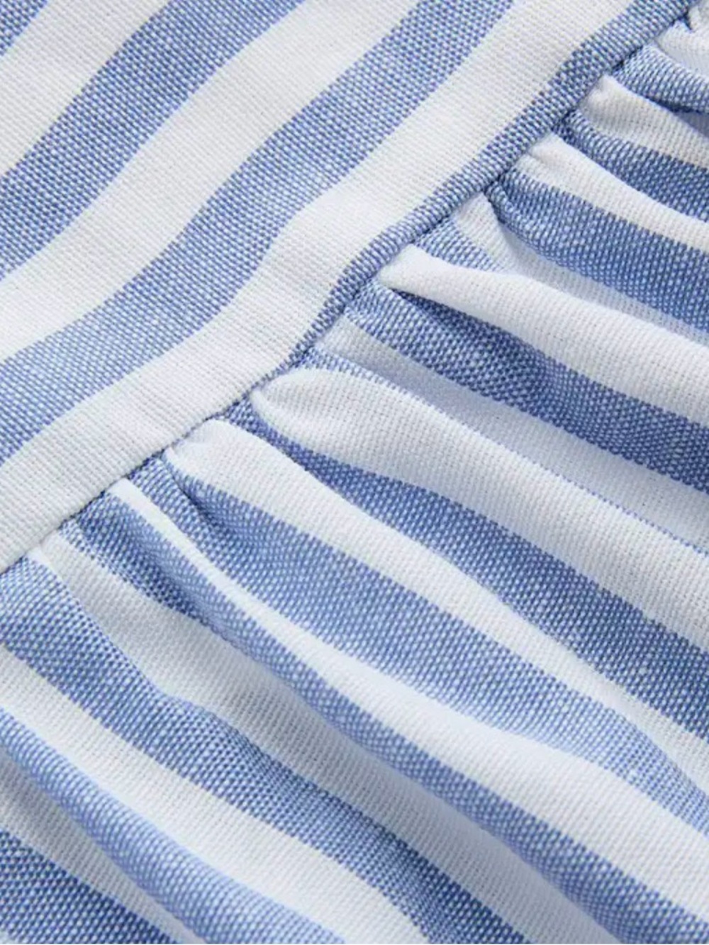 Commense One-Shoulder Blue and White Striped Midi Dress - Picture 7 of 7